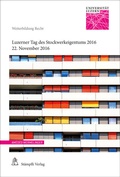 Cover: Luzerner Tag des Stockwerkeigentums 2016 - St&auml;mpfli Verlag AG