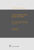 Cover: Kunst & Recht 2016 / Art & Law 2016 - St&auml;mpfli Verlag AG