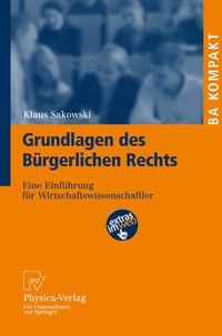Abbildung von: Grundlagen des Bürgerlichen Rechts - Physica