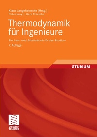 Bild vergrößern Bild: Thermodynamik für Ingenieure - Vieweg+Teubner Verlag