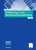 Cover: Einf&uuml;hrung in die Betriebswirtschaftslehre - Springer Gabler