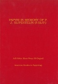 Cover: Papyri in Memory of P. J. Sijpesteijn - American Society of Papyrologists