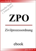 Abbildung von: ZPO - Zivilprozessordnung - Aktueller Stand: 1. Februar 2015 - jura-ebook.de