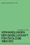 Cover: Verhandlungen der Gesellschaft f&uuml;r &Ouml;kologie Wien 1975 - Springer