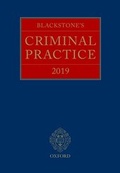 Cover: Blackstone's Criminal Practice 2019 - Oxford University Press