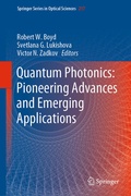 Cover: Quantum Photonics: Pioneering Advances and Emerging Applications - Springer