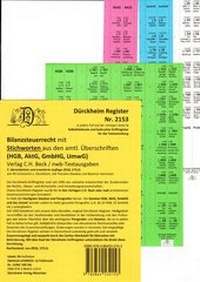 Abbildung von: DürckheimRegister® BILANZSTEUERRECHT (AktG, GmbHG, HGB, UmwG) mit Stichworten (2019) - Dürckheim Verlag
