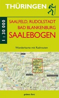 Abbildung von: Wanderkarte Saalfeld, Rudolstadt, Bad Blankenburg am Saalebogen - grünes herz
