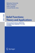 Cover: Belief Functions: Theory and Applications - Springer