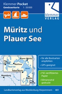 Abbildung von: Klemmer Pocket Gewässerkarte Müritz und Plauer See - Klemmer-Verlag