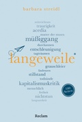 Cover: Langeweile. 100 Seiten - Reclam