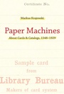 Cover: Paper Machines - MIT Press