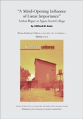 Cover: "A Mind-Opening Influence of Great Importance": Arthur Raper at Agnes Scott College - UNC Center for the Study of the American South