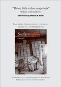 Cover: "Those little color snapshots": William Christenberry - UNC Center for the Study of the American South