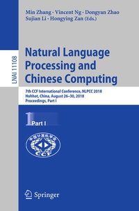 Enlarge image Cover: Natural Language Processing and Chinese Computing - Springer