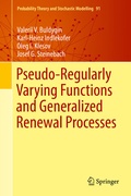 Cover: Pseudo-Regularly Varying Functions and Generalized Renewal Processes - Springer