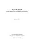 Cover: After the Tsunami - Human Rights Center, University of California Berkeley
