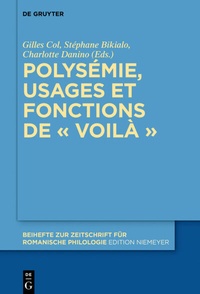 Abbildung von: Polysémie, usages et fonctions de « voilà » - De Gruyter