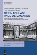 Cover: Der Nachlass Paul de Lagarde - De Gruyter Oldenbourg