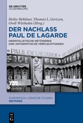 Cover: Der Nachlass Paul de Lagarde - De Gruyter Oldenbourg