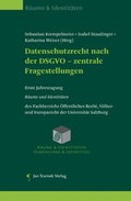 Cover: Datenschutzrecht nach der DSGVO - zentrale Fragestellungen - Jan Sramek Verlag KG