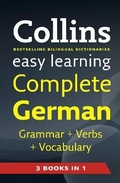 Cover: Easy Learning Complete German Grammar, Verbs and Vocabulary (3 books in 1) - Collins