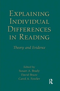 Enlarge image Cover: Explaining Individual Differences in Reading - Psychology Press Ltd