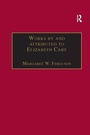 Cover: Works by and attributed to Elizabeth Cary - Routledge