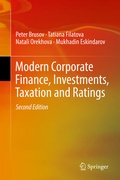 Cover: Modern Corporate Finance, Investments, Taxation and Ratings - Springer