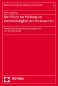 Abbildung von: Die Pflicht zur Prüfung der Kreditwürdigkeit des Verbrauchers - Nomos