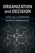 Cover: Organization and Decision - Cambridge University Press