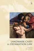 Cover: Landmark Cases in Defamation Law - Hart Publishing
