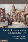 Cover: Great Christian Jurists in English History - Cambridge University Press