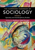 Cover: Cambridge Handbook of Sociology: Volume 2 - Cambridge University Press