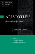 Cover: Aristotle's Generation of Animals - Cambridge University Press