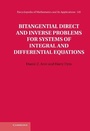 Cover: Bitangential Direct and Inverse Problems for Systems of Integral and Differential Equations - Cambridge University Press