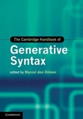 Cover: Cambridge Handbook of Generative Syntax - Cambridge University Press