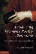 Cover: Producing Women's Poetry, 1600-1730 - Cambridge University Press