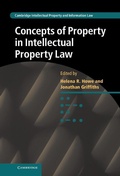 Cover: Concepts of Property in Intellectual Property Law - Cambridge University Press