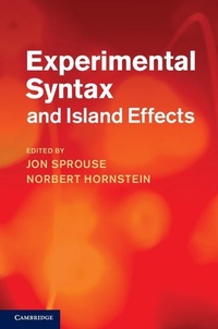Enlarge image Cover: Experimental Syntax and Island Effects - Cambridge University Press