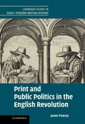 Cover: Print and Public Politics in the English Revolution - Cambridge University Press