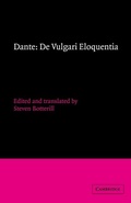 Cover: Dante: De vulgari eloquentia - Cambridge University Press