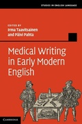 Cover: Medical Writing in Early Modern English - Cambridge University Press