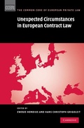 Cover: Unexpected Circumstances in European Contract Law - Cambridge University Press