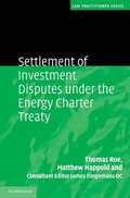 Cover: Settlement of Investment Disputes under the Energy Charter Treaty - Cambridge University Press