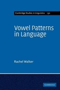 Cover: Vowel Patterns in Language - Cambridge University Press