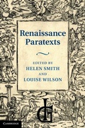 Cover: Renaissance Paratexts - Cambridge University Press