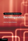 Cover: Cambridge Handbook of Sociolinguistics - Cambridge University Press