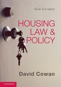 Cover: Housing Law and Policy - Cambridge University Press