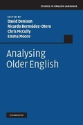 Cover: Analysing Older English - Cambridge University Press